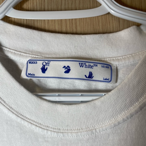 Off-White Logo Slim S/S Tee Sz L [Worn 1x] - Picture 3 of 6